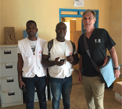 Dr. Wood with other Medecins Sans Frontieres volunteers