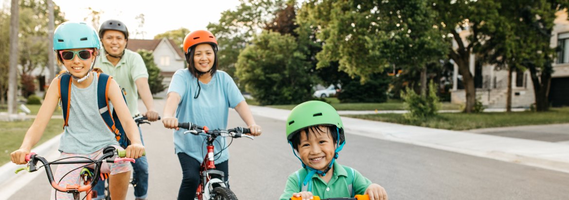Family biking