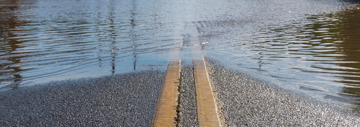 road flooding banner