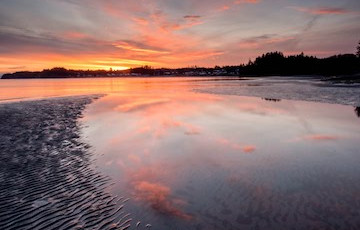 Image of water and sunset