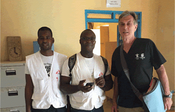 Dr. Wood with Medecins Sans Frontieres volunteers