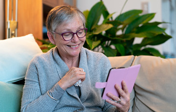 woman using smartphone