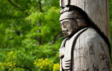 Indigenous totem pole