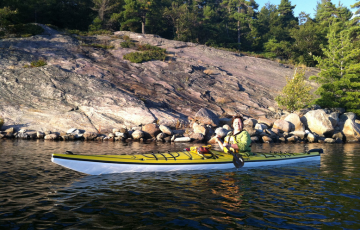 Dr. Pavi Abernethy in kayak