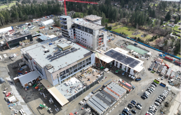 Ariel view of the cdhrp construction site