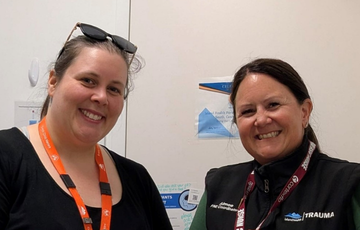 Courtney Blake, Forensic Nurse Examiner, and Aimee Falkenberg, Clinical Nurse Leader.