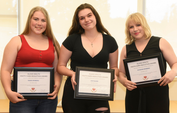 Victoria trio awarded Youth Harm Reduction Award for life-saving training and education efforts 