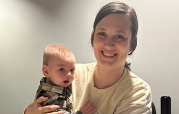 Freya Bellemare and Clay at Campbell River Milk Bank 