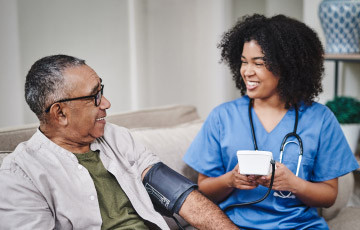 Doctor talking to patient