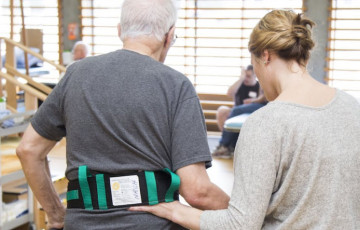 adult man receiving rehabilitation with provider