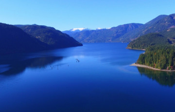 an overhead watershed picture of comox